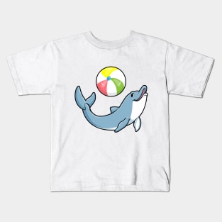 Dolphin at Swimming with Water polo Kids T-Shirt